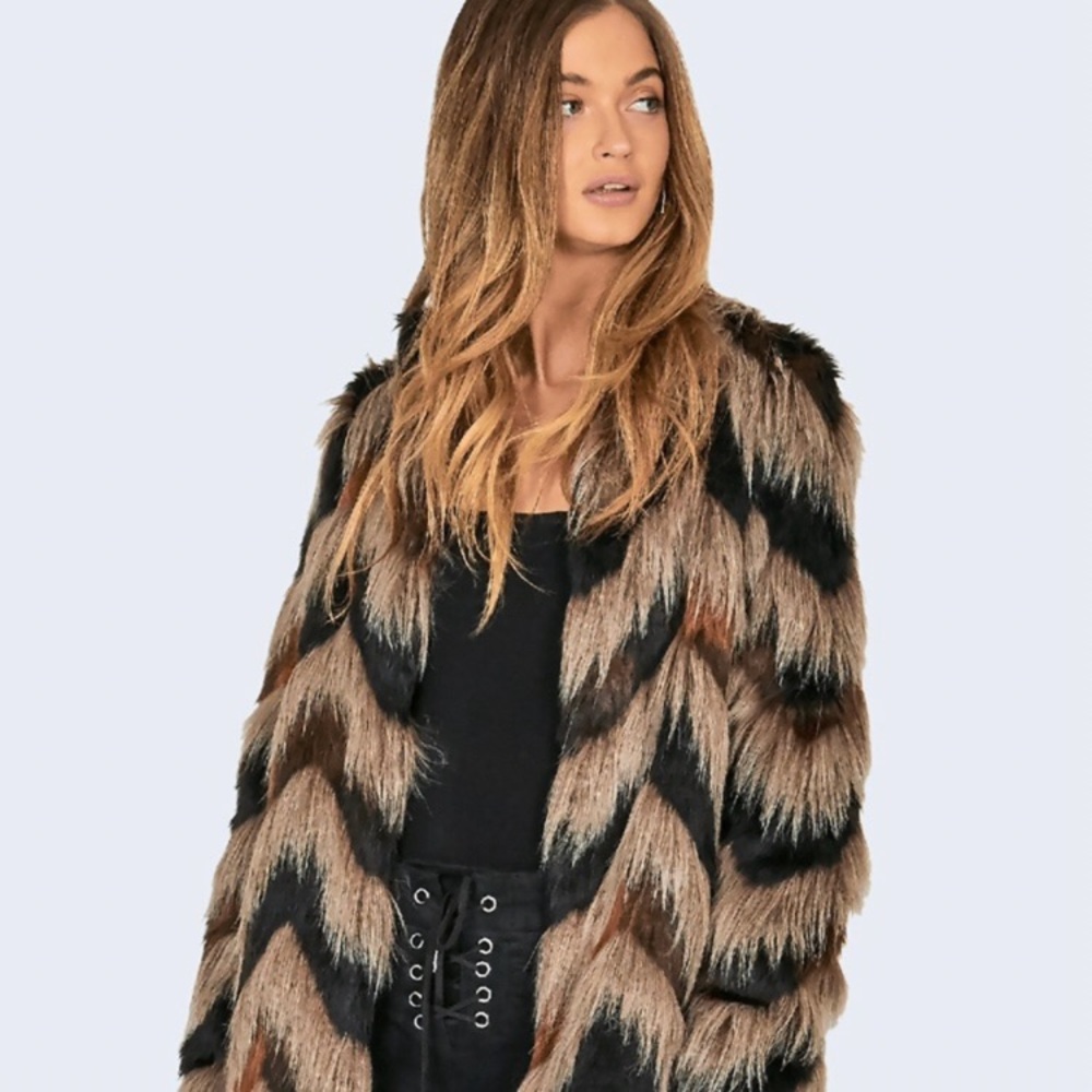 Amuse Society faux fur coat